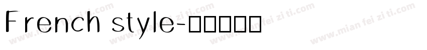 French style字体转换